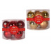 SET 8 PALLE VETRO 80MM ROSSO/ORO (6pz)